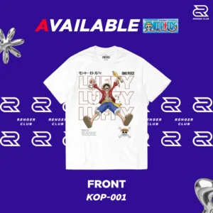 เสื้อยืดลูฟี่ One Piece ลาย King of the Pirates รหัส KOP-001 ลิขสิทธิ์แท้ Renger Club