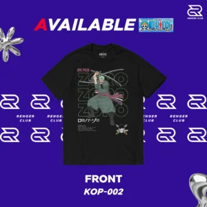 เสื้อยืด Zoro One Piece ลาย World's Greatest Swordsman รหัส KOP-002 ลิขสิทธิ์แท้ Renger Club