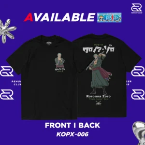 เสื้อยืดโซโร วันพีช ลาย Pirate Hunter รหัส KOPX-006