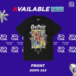 เสื้อยืดวันพีช ลายรวมกลุ่มหมวกฟาง New World รหัส KOPX-019 ลิขสิทธิ์แท้ Renger Club